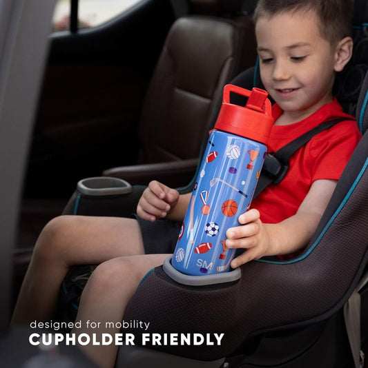Simple Modern Kids Summit Water Bottle with Straw Lid | 14oz Stainless Steel Cup Insulated Tumbler for Toddlers, School | Cute Critters