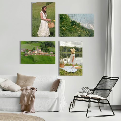 JIMUJIA Custom Canvas Art Print - Personalized Unframed Wall Decor | 20"x30" Custom Portrait for Home & Office