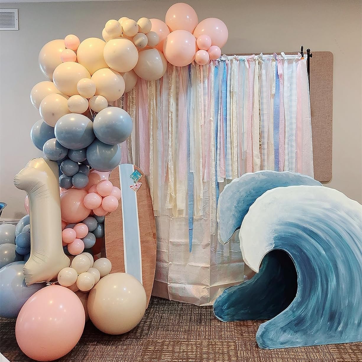 Number Balloons - 40 Inch Cream White 1 Balloon for 1st Birthday Party Decorations & Baby Showers
