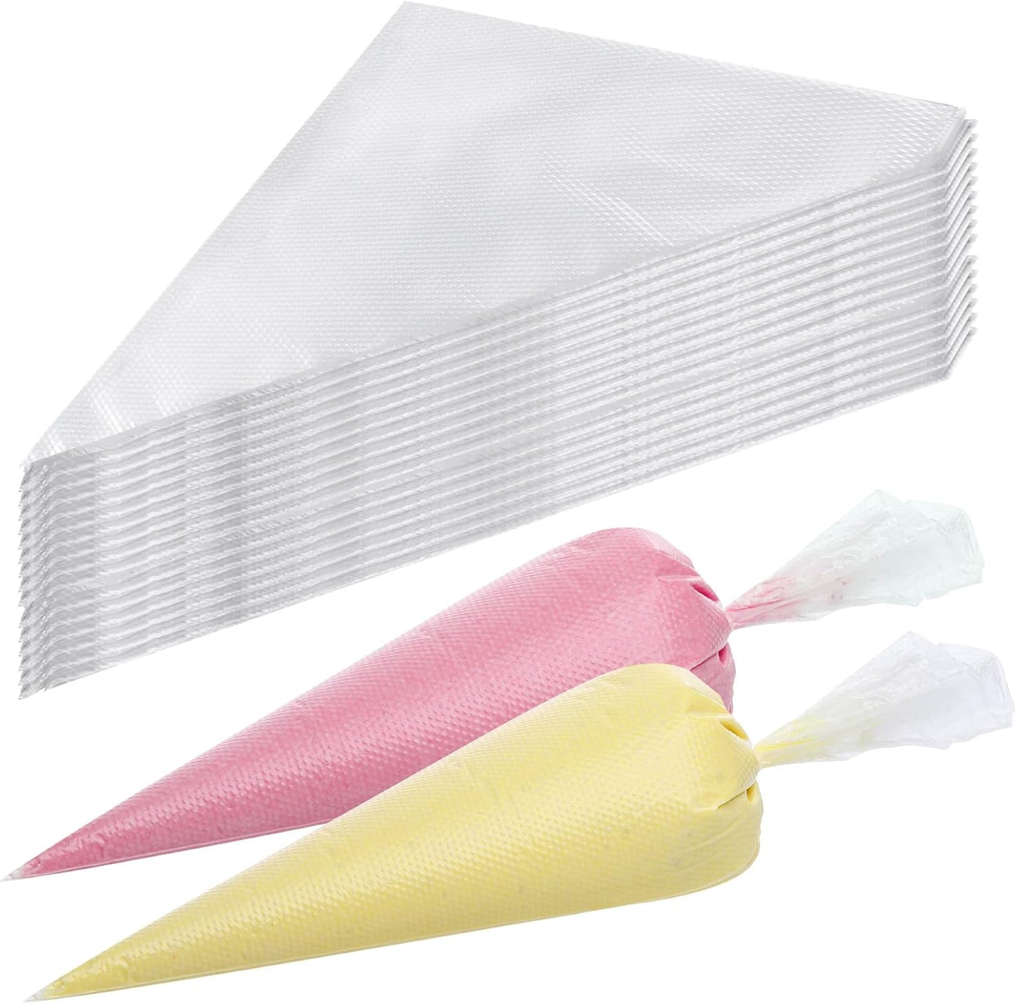 Skiennix Disposable Piping Bags - 400 Pcs 12 Inch Anti-Burst Tipless Icing Bags for Cake & Cookie Decoration