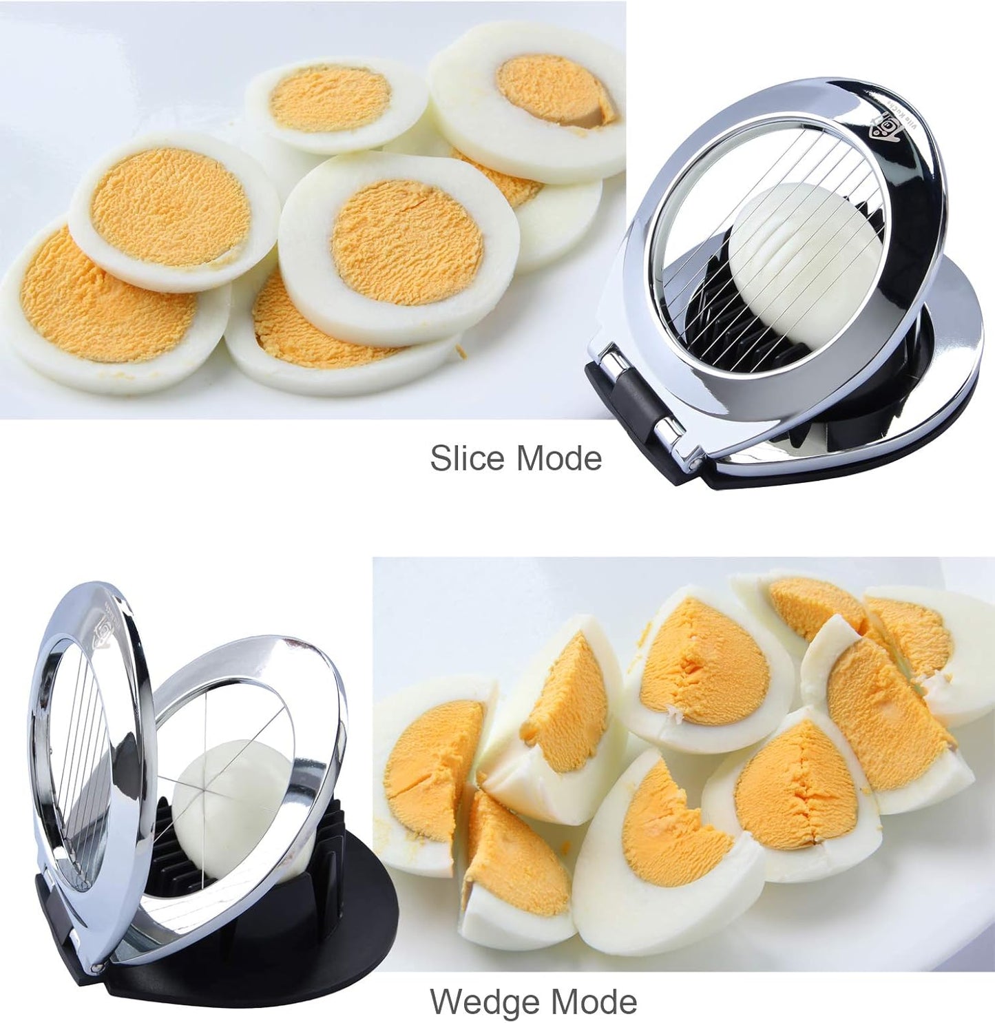 Skiennix Multi-Function Stainless Steel Egg Slicer - Heavy-Duty, Dishwasher Safe Kitchen Tool