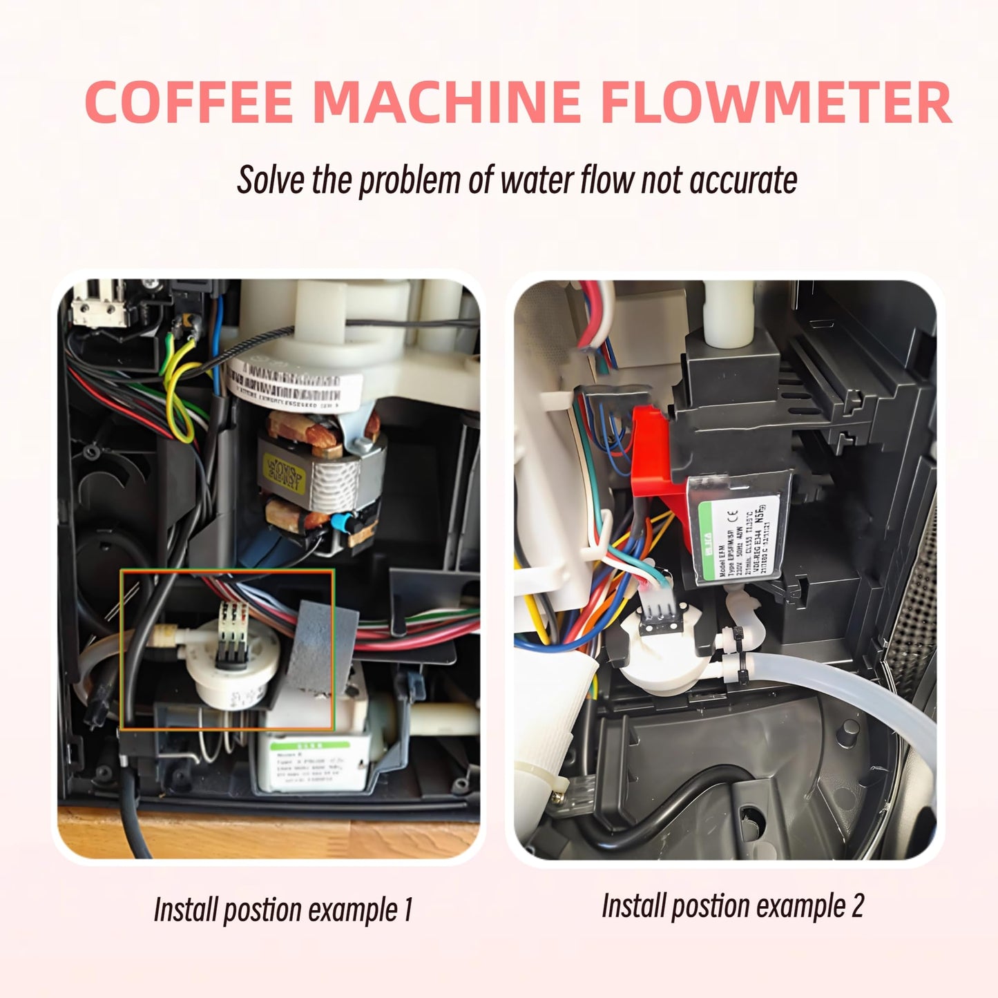Flowmeter for Coffee Machine, Water Flow Parts for Espresso Maker Compatible With Breville Sage barista express Impress 875/870/878/876/880