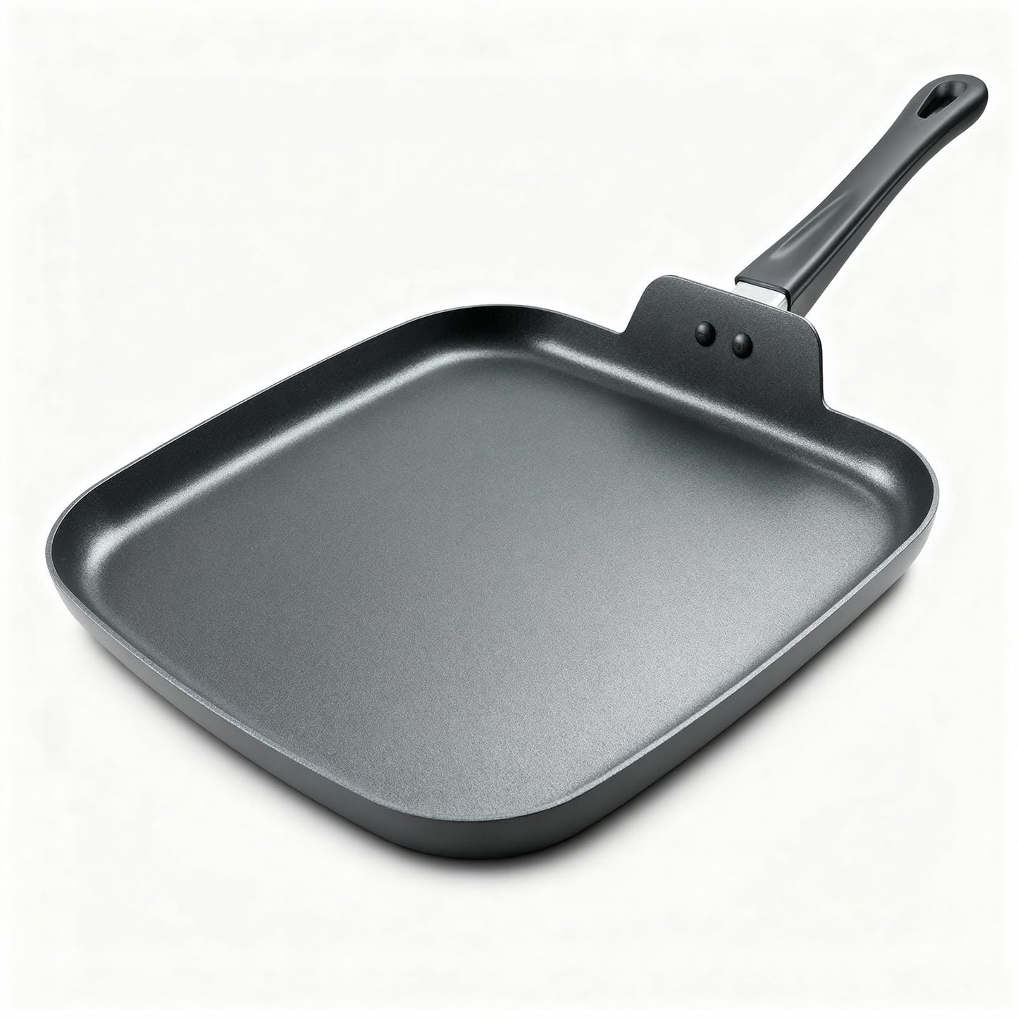Nonstick Square Griddle Pan for Pancakes Eggs Bacon, 10 inch Family Breakfast Griddle. Aluminum Flat Top Griddle Pan for Gas Electric Stove, Even Heat Distribution Warp-Proof Easy Clean