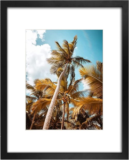 Frametory 16x20 Black Picture Frame - Display 11x14 Photos with Mat - High Definition Glass & Wide Molding