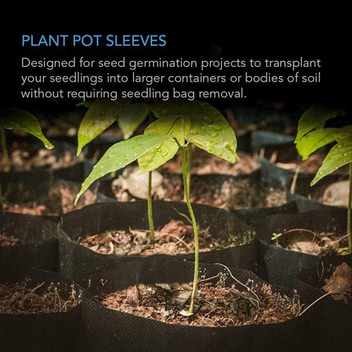 AC Infinity Nursery Bags - 1 Gallon Non-Woven Fabric Plant Pots | 50-Pack for Seed Starting & Transplanting