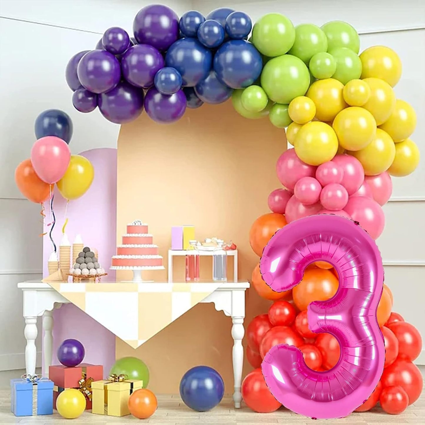 Skiennix 40-Inch Pink Number 13 Balloons - Perfect for Kids' 13th Birthday & Unicorn Theme Decor