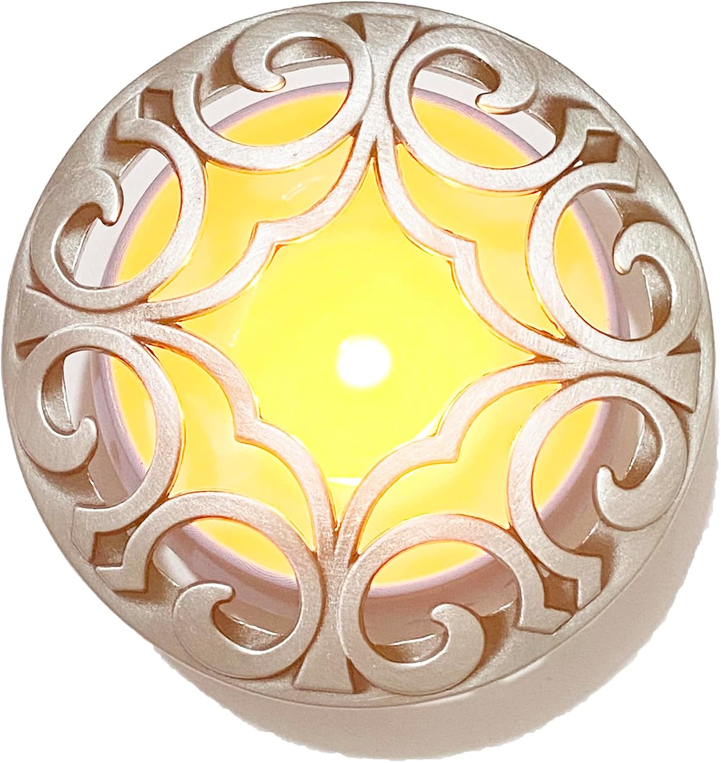 Silver Space Scented Candle Toppers - Stylish Covers to Enhance Jars & Prevent Touch | Perfect Candle Accessories for Women