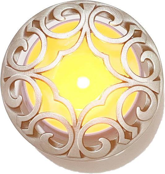 Silver Space Scented Candle Toppers - Stylish Covers to Enhance Jars & Prevent Touch | Perfect Candle Accessories for Women