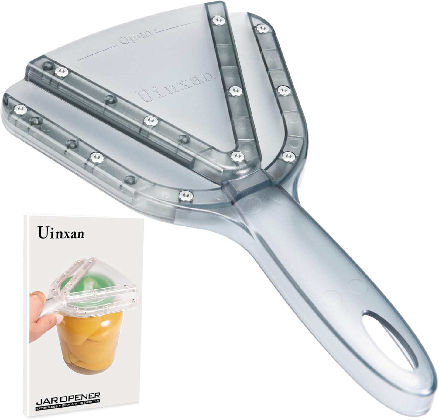 Uinxan Jar Opener - Easy Twist-Off Bottle Caps for Seniors & Arthritis Relief | Handheld Kitchen Gadget (Blue)