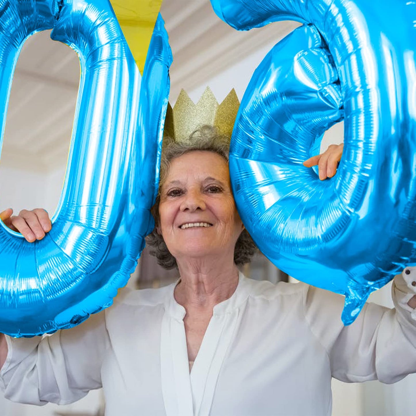 40 Inch Blue Large Numbers Balloons 0-9, Self Inflating Foil Number 6 Helium Balloons for 6th Boys, Big Digit 6 Balloons for Men 16th 60th Birthday Party Anniversary Graduation Supplies Decorations
