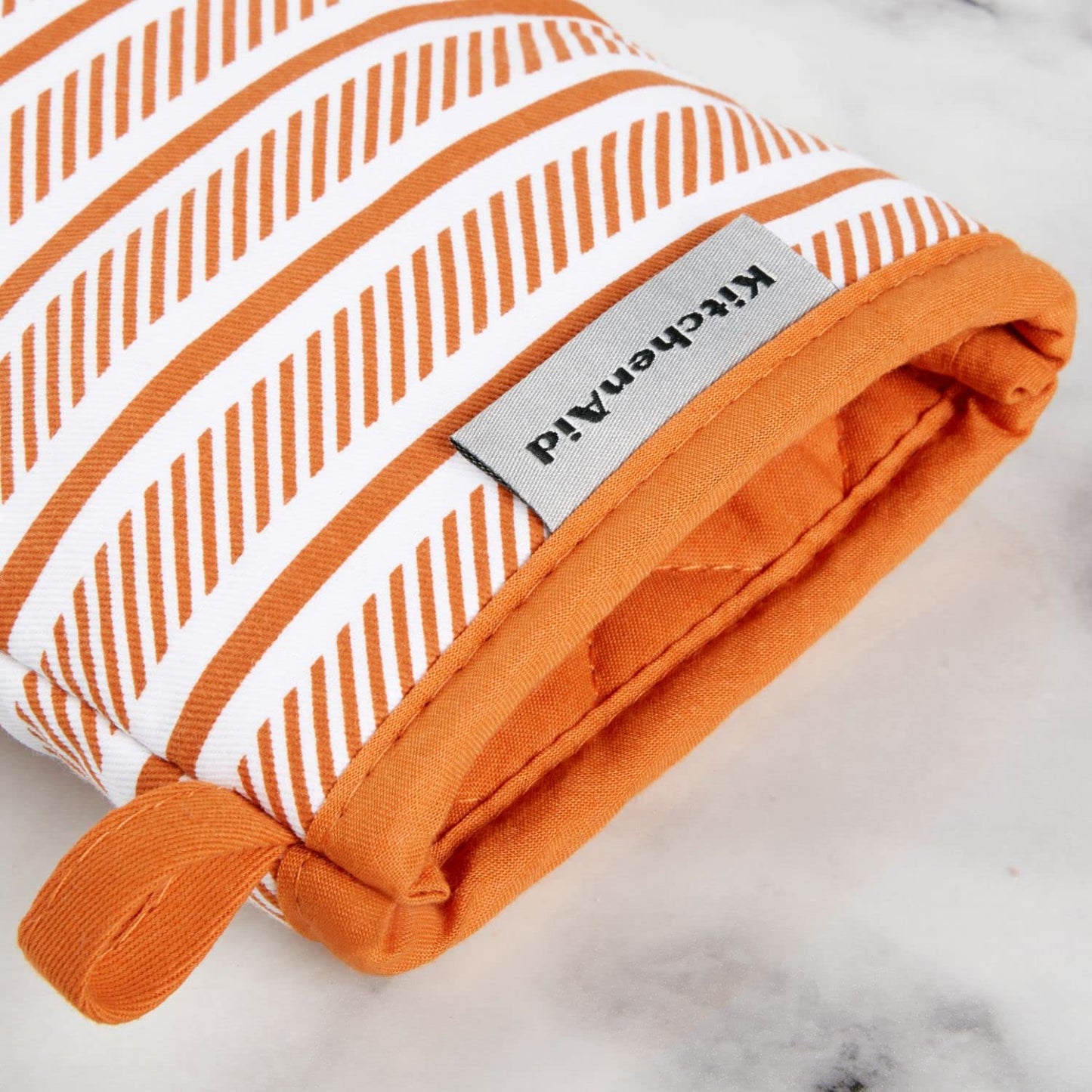 KitchenAid Albany Mini Oven Mitt 2-Pack Set, Honey, 5.5"x8"