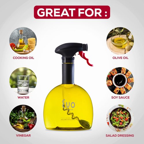 Evo Original Oil Sprayer, Non-Aerosol for Olive Oil, Cooking Oils, and Vinegars, Yellow, 24-Ounce Capacity