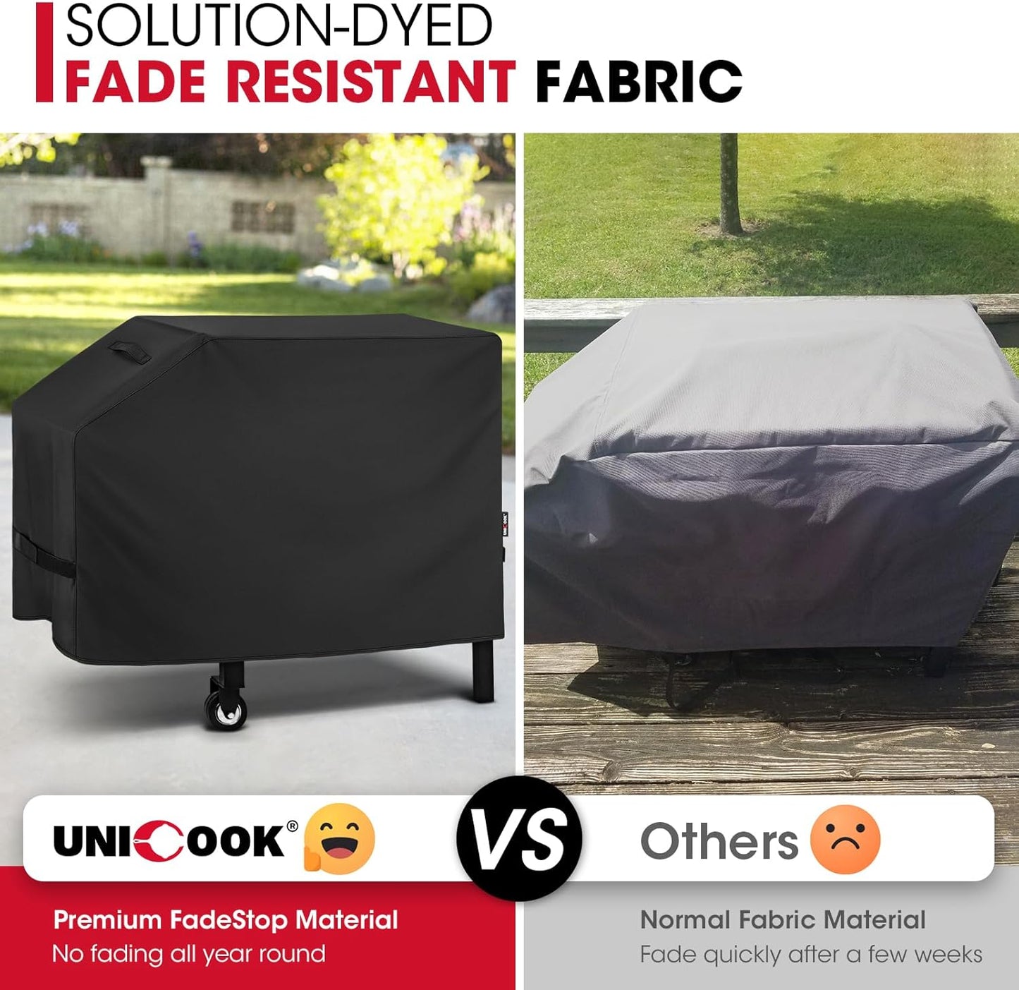 Unicook 28-Inch Griddle Cover - Heavy-Duty Waterproof BBQ Grill Protection | Fits Blackstone & Nexgrill
