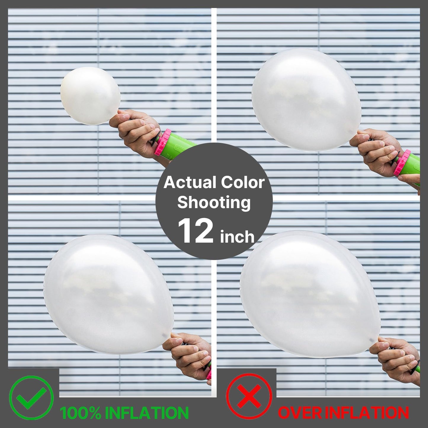 PartyWoo Pearl White Balloons 140pcs Different Sizes Pack of 18 12 10 5 Inch Metallic White Latex Balloon Arch Kit Garland for Wedding Graduation Baby Shower Birthday Party Decorations White-Z30