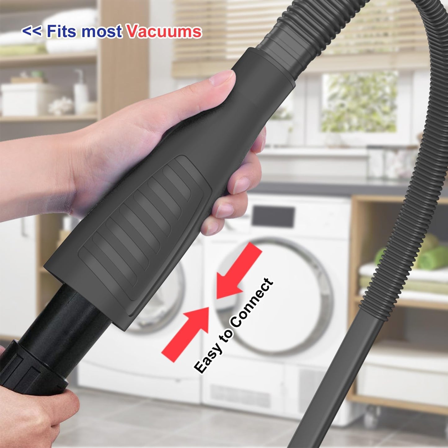 Sealegend Dryer Vent Cleaner Kit - 2 Flexible Lint Brushes & Vacuum Hose Attachments | Black