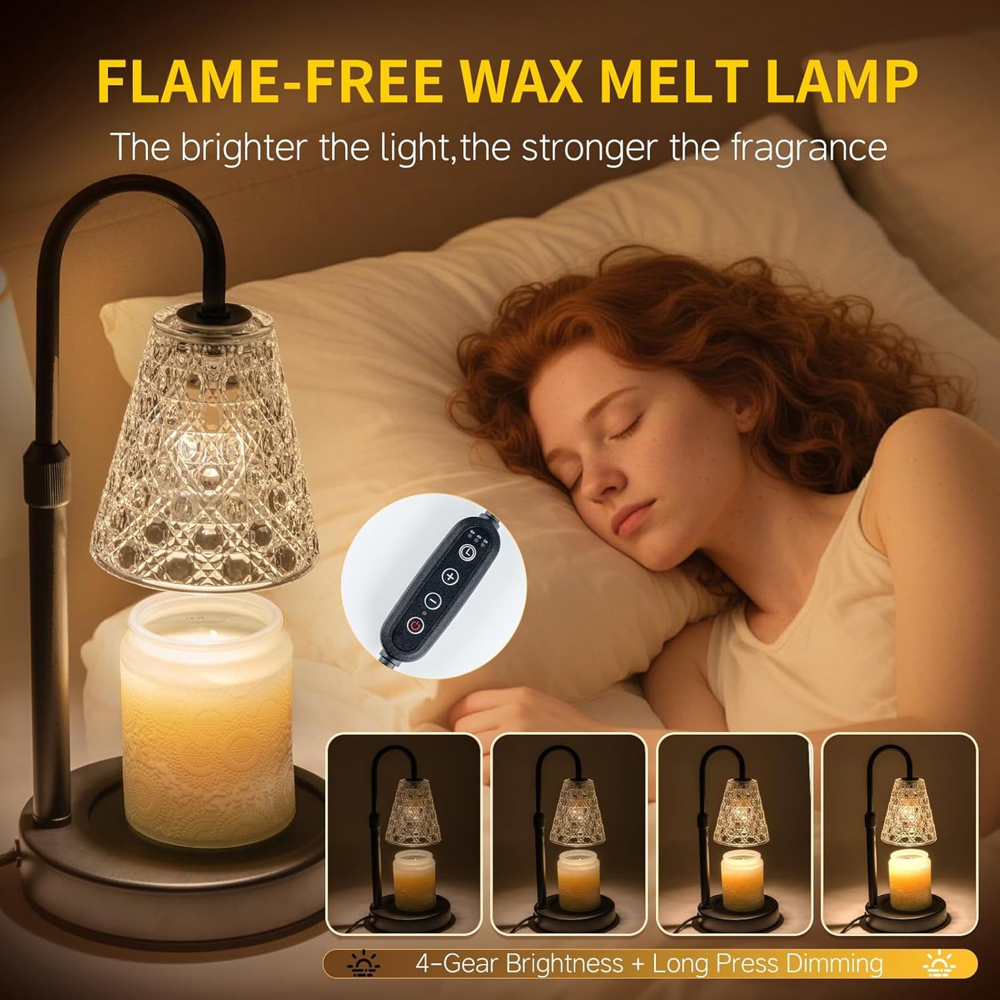 Skiennix Candle Warmer Lamp - Dimmable with Timer | Perfect Birthday Gift for Women & Moms, New Home Decor