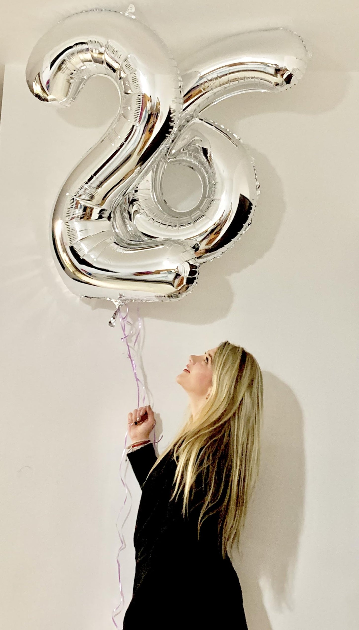 Silver 6 Balloon, Number Balloons 40 Inch, 6th Balloons for Birthday Decorations, Silver Party Supplies 6 Birthday Balloon, Number 6 Balloon