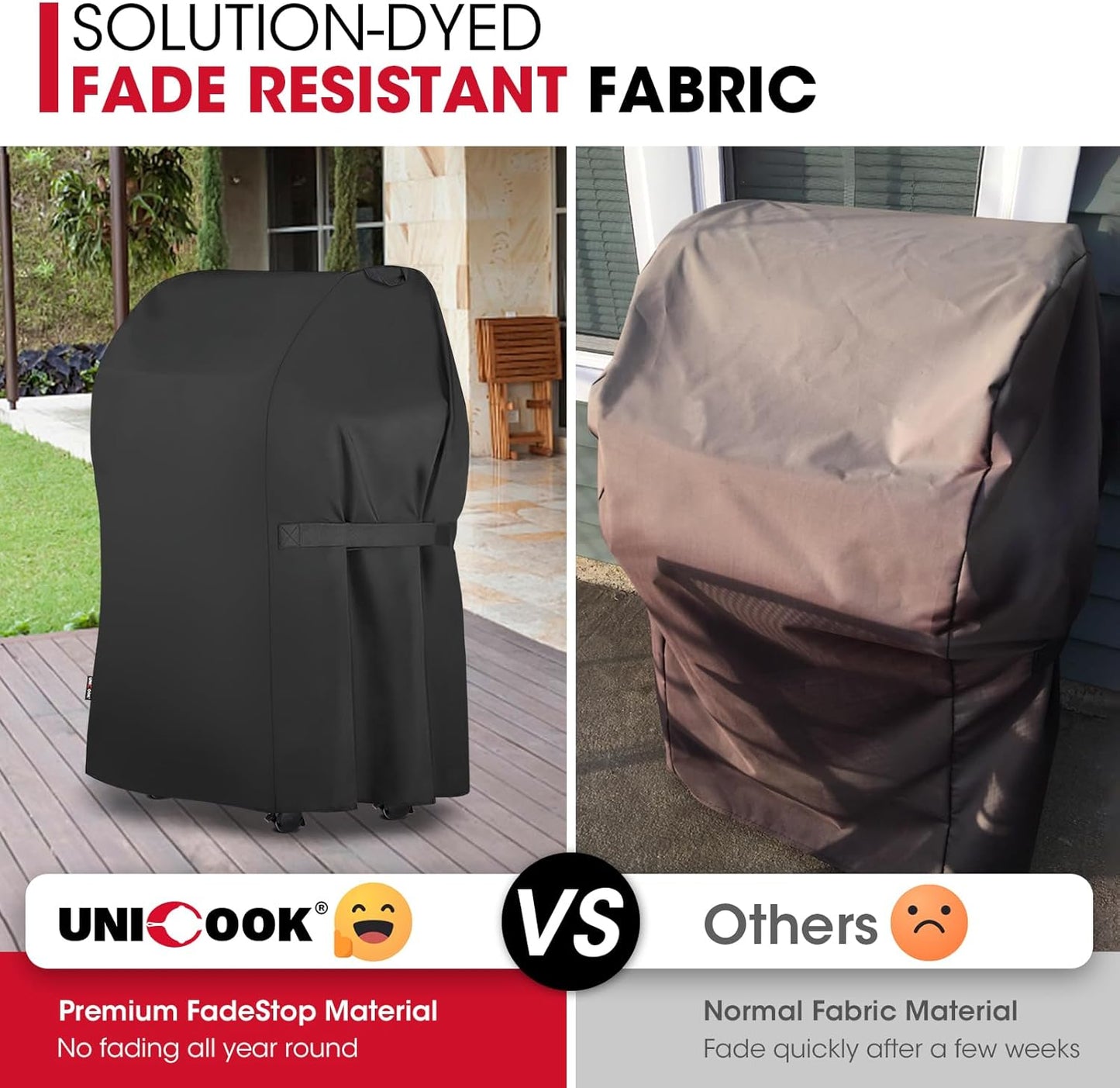 Unicook 30-Inch Heavy-Duty Waterproof Grill Cover - Fits Weber Spirit 210 | 2-Burner BBQ Protection