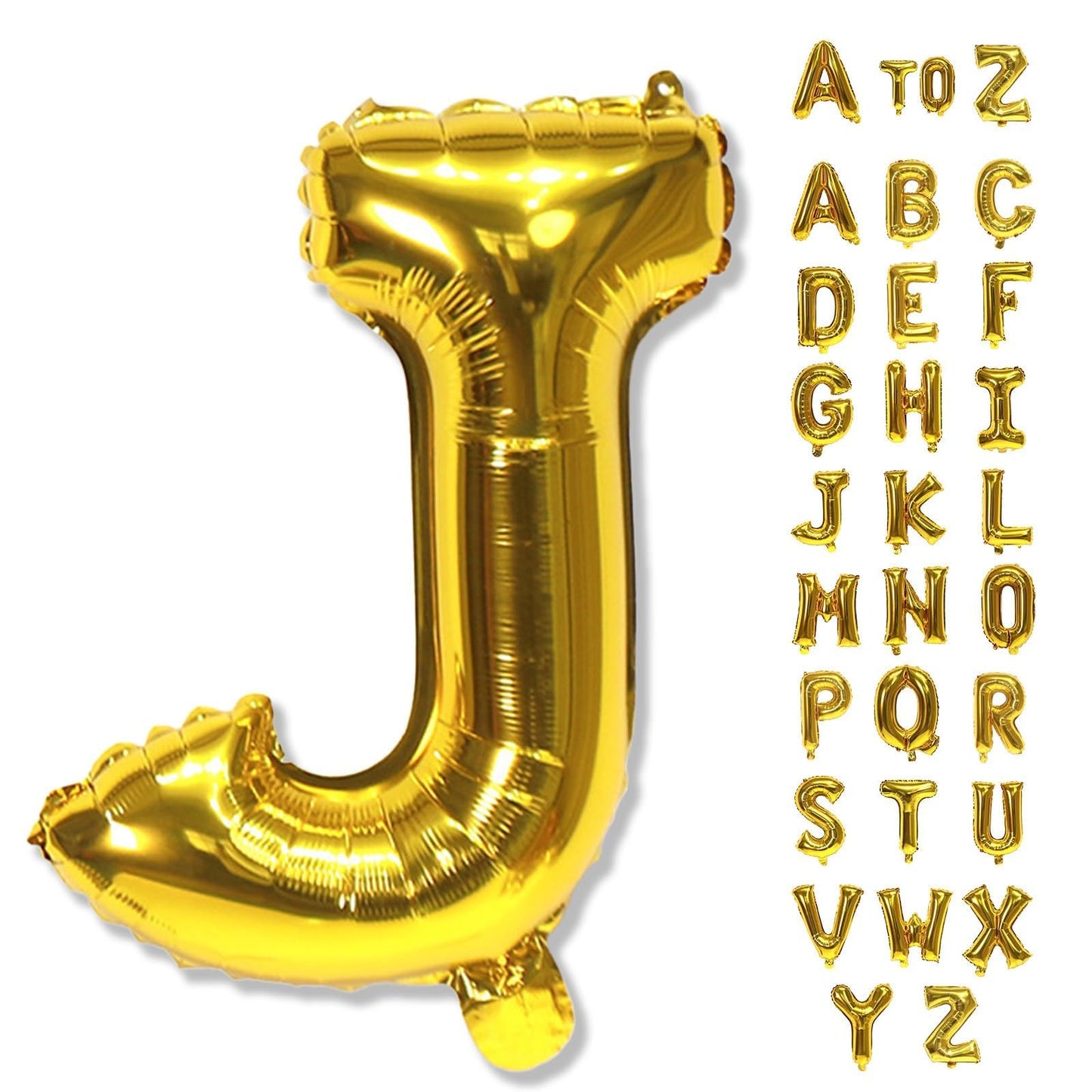 Big Alphabet J Foil Letter Balloons 40 Inch Self Inflating Name Balloon Decor for Women's Birthday & Anniversary