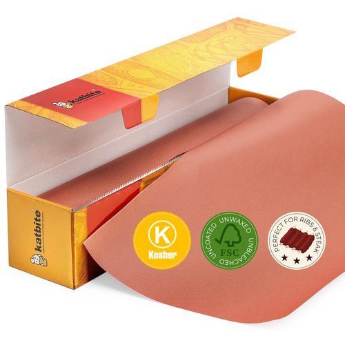 Butcher Paper Roll - 18"x200' (2402") - Unbleached, Uncoated for Sublimation with Dispenser Box - Pink, Unwaxed Butcher Block Paper for Smoking