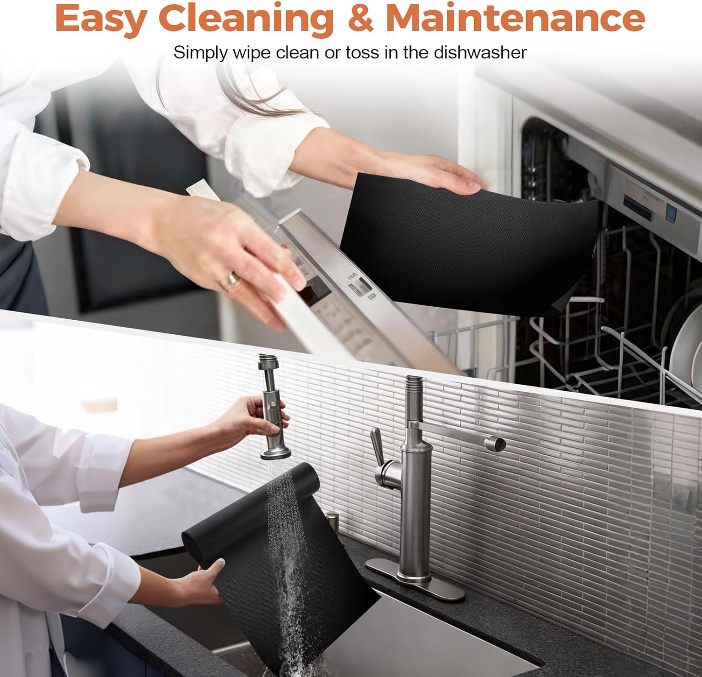 Skiennix Oven Liners - Heavy Duty Non-Stick Mats | 3 Pack, 17"x25", BPA & PFOA Free, 500°F Resistant