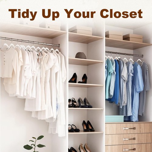 HOUSE DAY Heavy Duty Plastic Hangers - Non-Slip 30 Pack with Rubber Pads & 360° Hook | Space-Saving White Closet Organizer for Shirts, Pants, Suits, Skirts