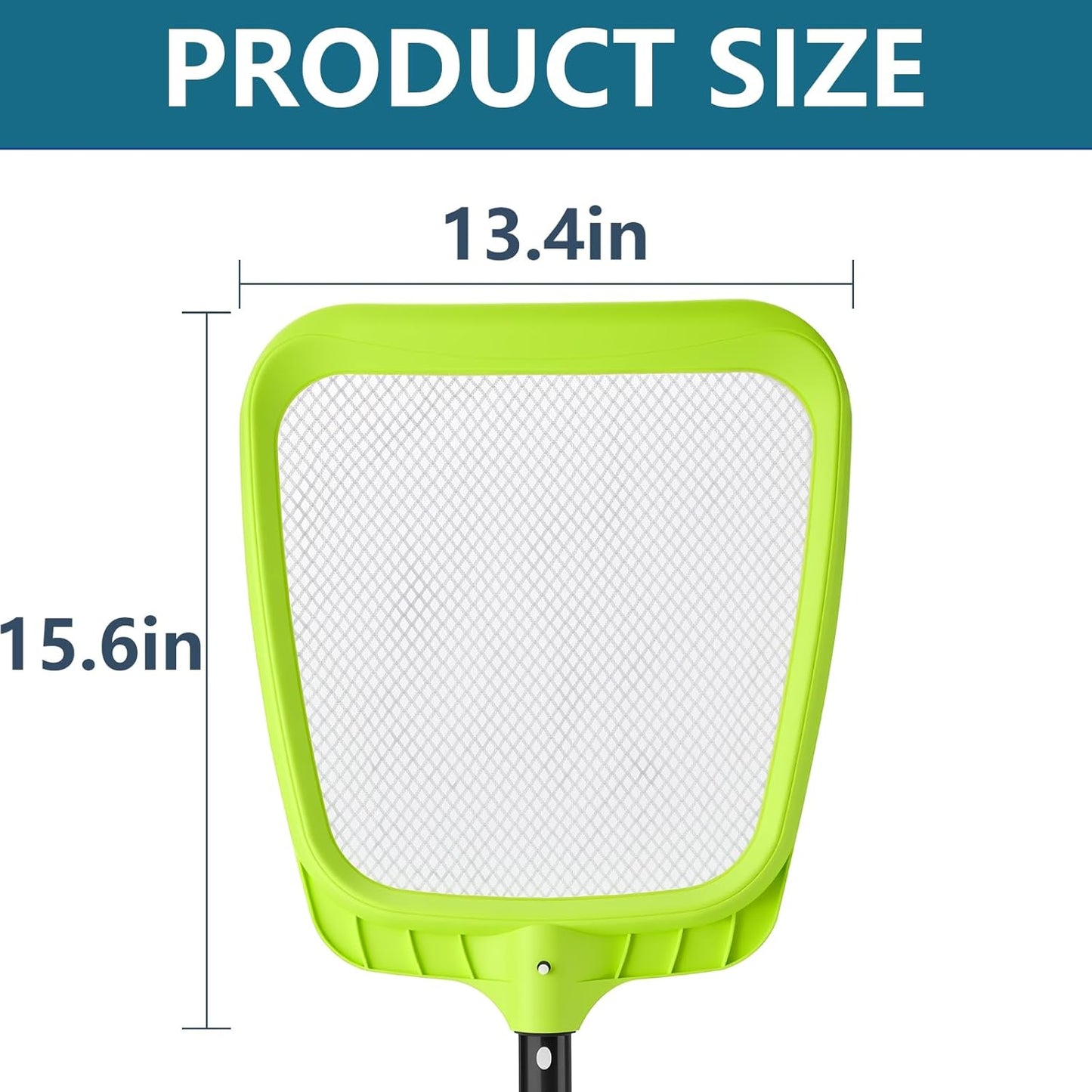 Sepetrel Pool Skimmer Net - Heavy Duty Leaf Rake with Ultra-Fine Mesh for Pool & Spa Cleaning