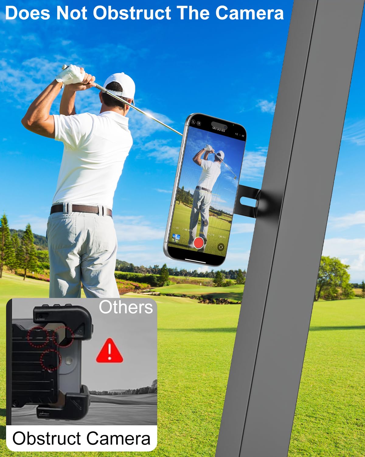 Kolasels Metal Magnetic Phone Mount for Golf Cart, Gym, Laptop, Fridge, EZGO, Club Car, Yamaha, Metal Surface, Magnet Phone Holder, Compatible with iPhone 16/15/14 Pro Max, Galaxy, 4-7" Phones