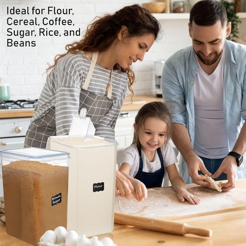 Flour Storage Container Set by [Brand Name] - 2 Extra Large Airtight Containers | 8.5L BPA-Free for Kitchen & Pantry
