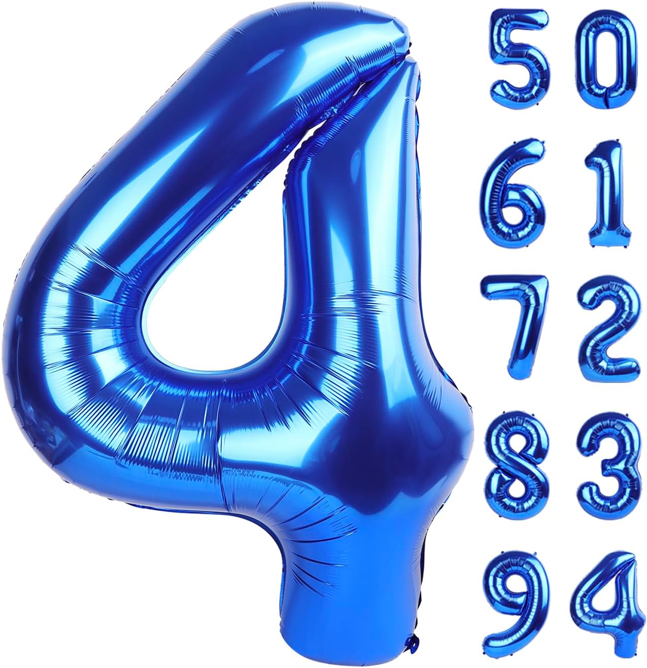 Number 4 Balloon by [Brand Name] - 40 Inch Navy Blue Party Decoration for 4th Birthday Celebrations