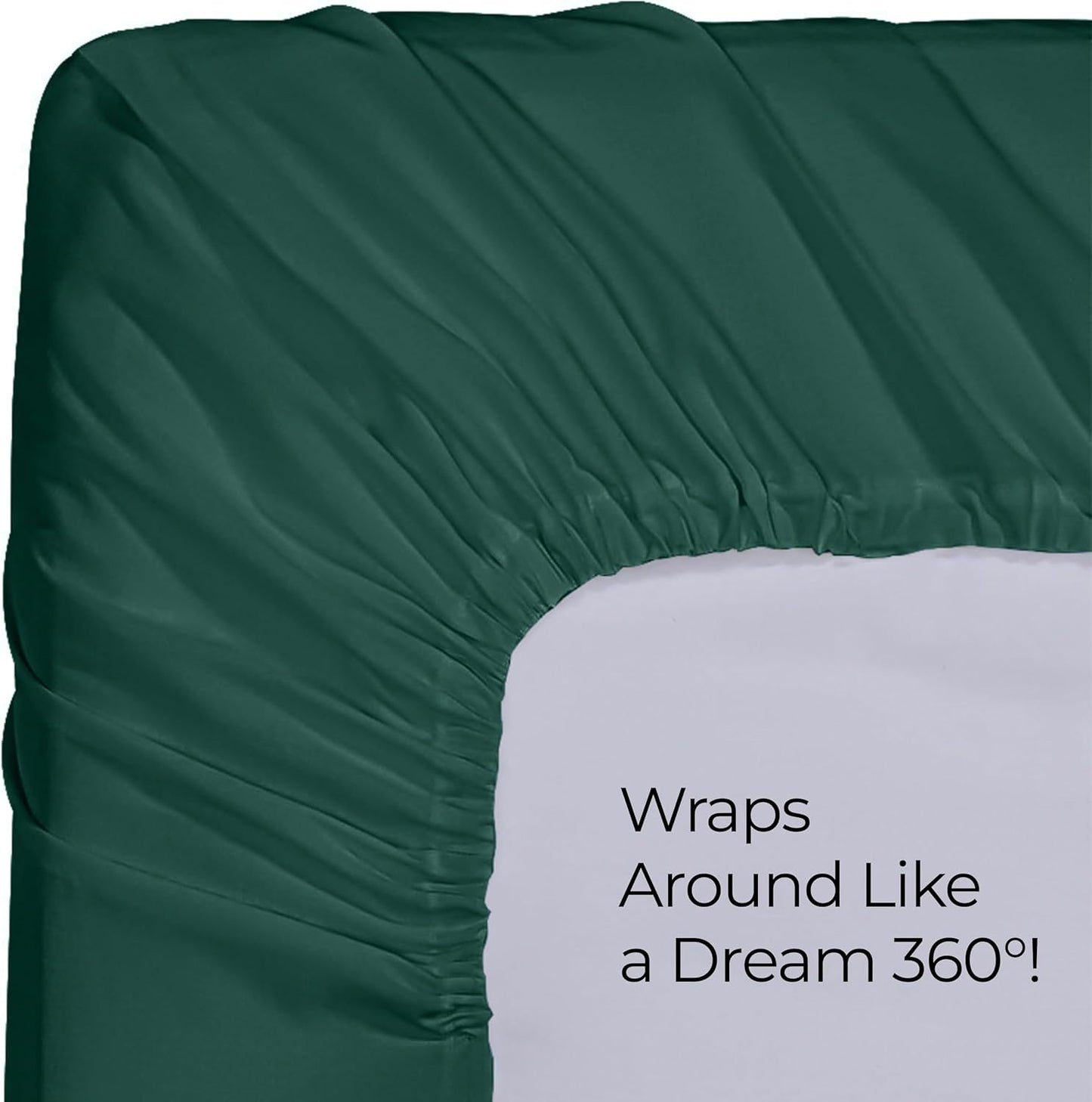 Utopia Bedding King Fitted Sheet - Deep Pocket Microfiber - Soft & Fade Resistant - Emerald Color