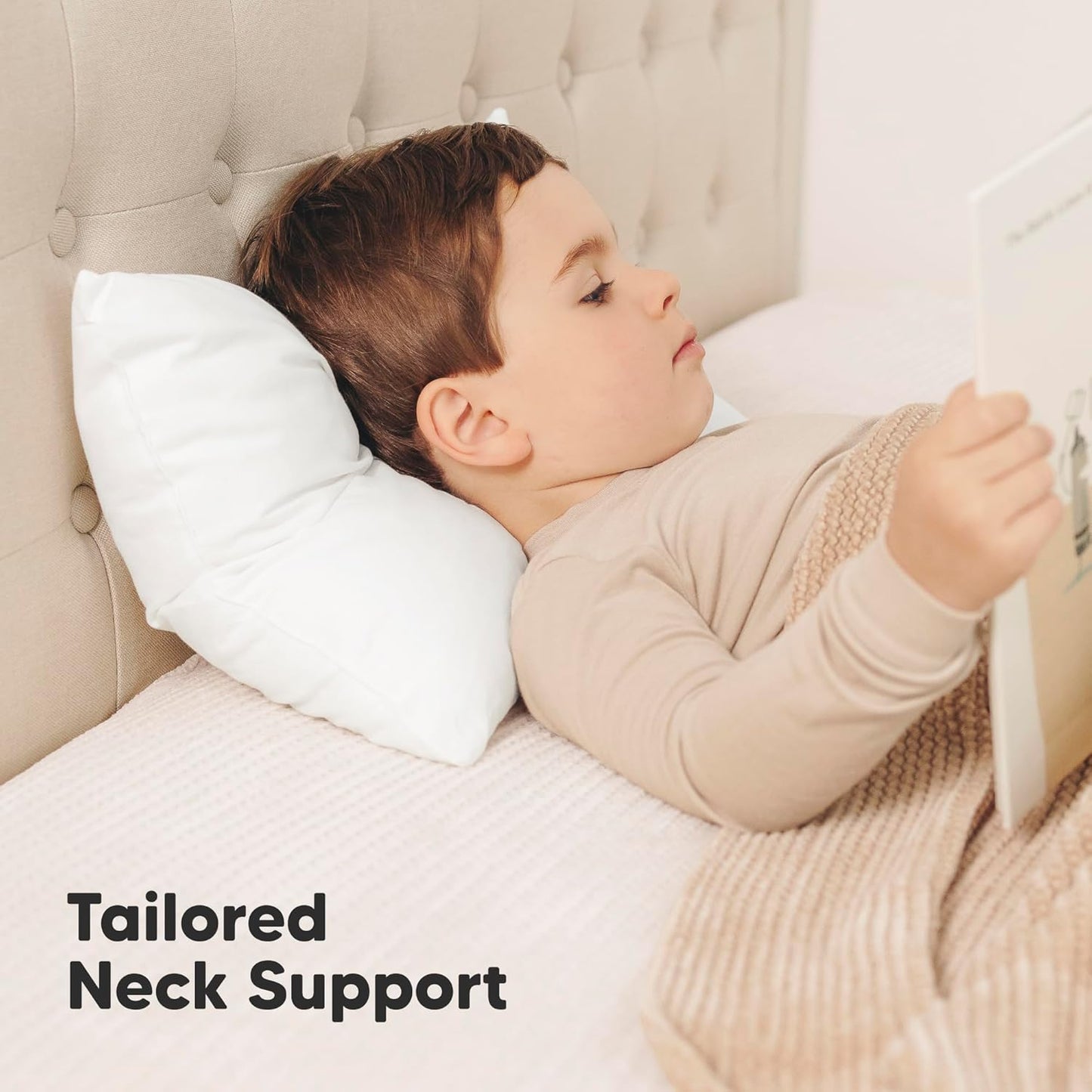 KeaBabies Toddler Pillows - Soft Organic Cotton for Ages 2-5 | 13x18, Machine Washable, Ideal for Travel & Nap
