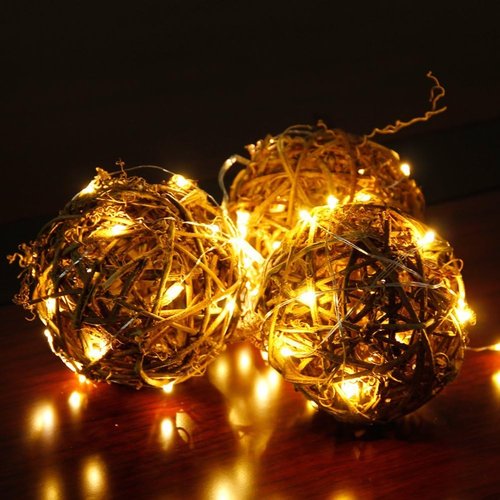 CYLAPEX Fairy Lights - 6 Pack Warm White LED String Lights | 7ft 20 LEDs on Silvery Copper Wire for Festive Decor
