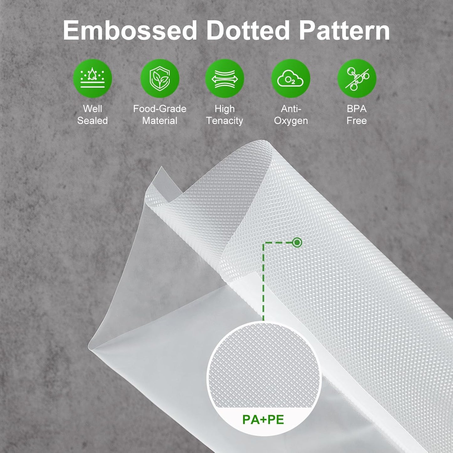 Ultrean Vacuum Seal Roll - 11" x 150' Commercial Grade Food Storage Bags | BPA Free, Ideal for Meal Prep & Sous Vide