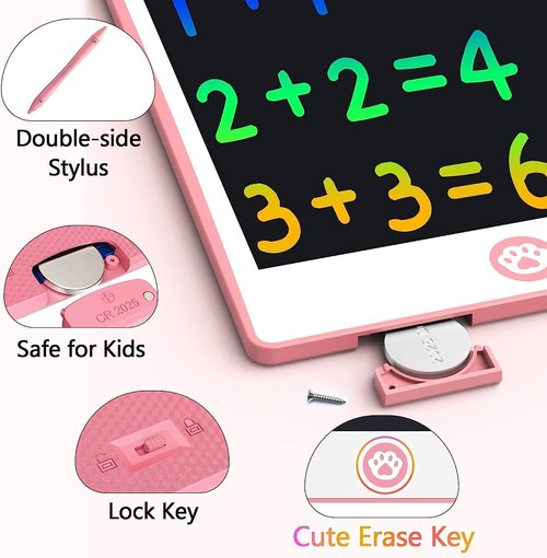 Hockvill LCD Writing Tablet - 8.8 Inch Drawing Pad for Kids | Perfect Gift for Ages 3-7, Travel Essential