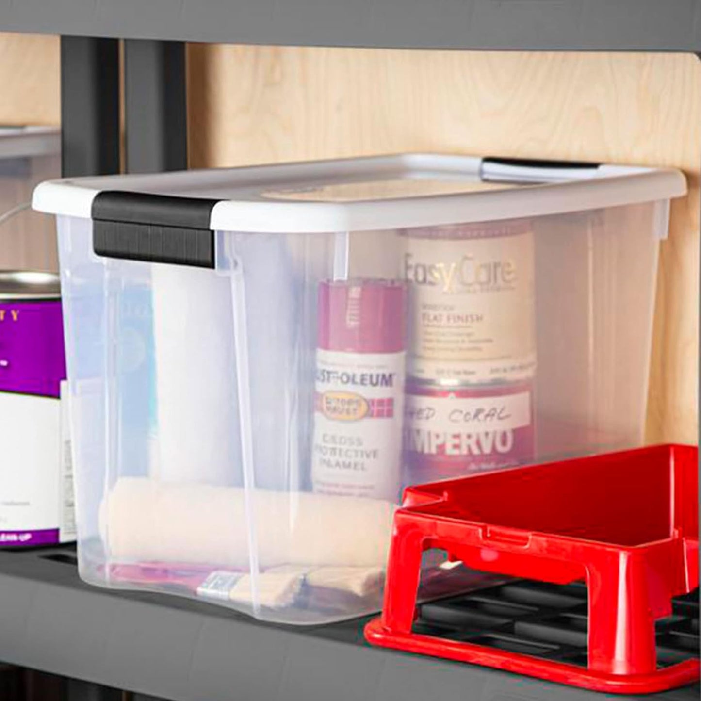 Sterilite 30 Quart Ultra Latching Storage Bins - Clear Plastic Organizing Containers for Home & Office
