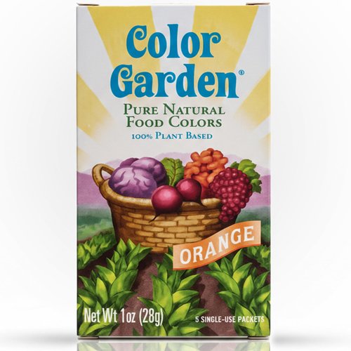 Color Garden Pure Natural Food Coloring, Orange – 5 ct 1 oz | Plant-Based, Vegan, Non-Toxic Liquid Food Dye, Healthy Food Coloring