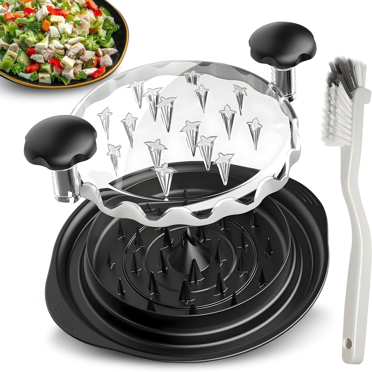 Skiennix Chicken Shredder Tool - 10'' Meat Shredder for Effortless Chicken Breast Shredding | BPA-Free, Anti-Slip Design