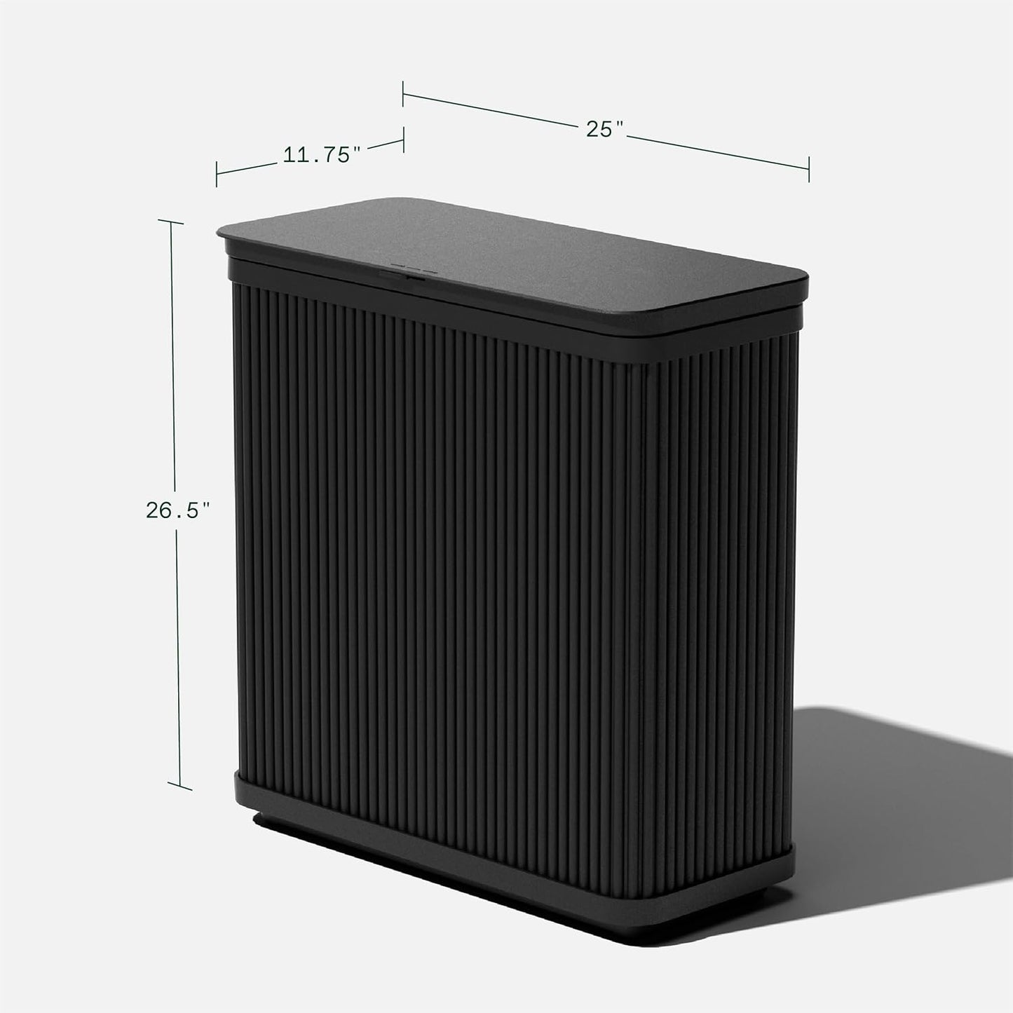 Veradek Tambour Series Outdoor Trash Can - All-Weather Waste Bin with Lid | 30 Gallon Dual Bag System for Patio & BBQs