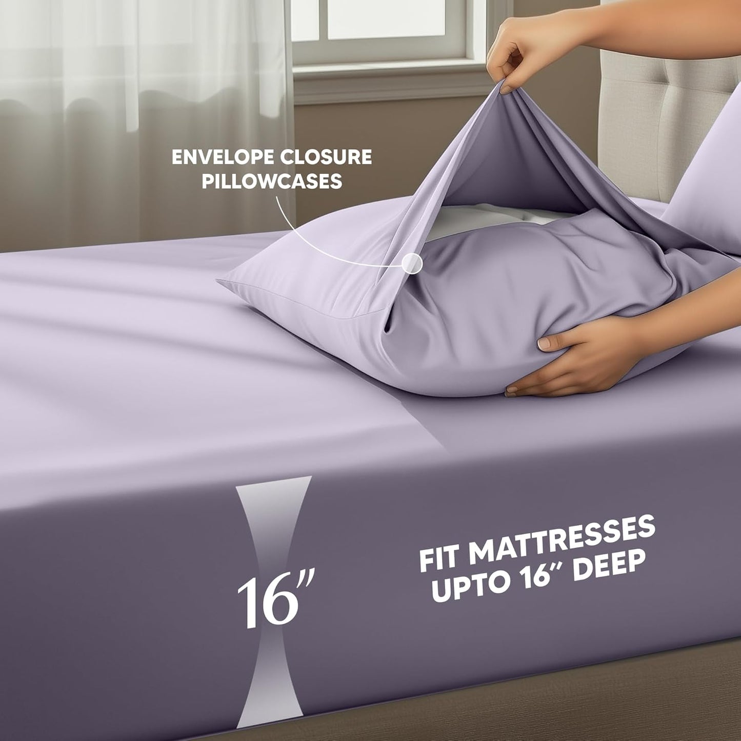 Utopia Bedding Twin Sheet Set - Soft & Breathable Microfiber, 3-Piece Bed Sheets in Lavender