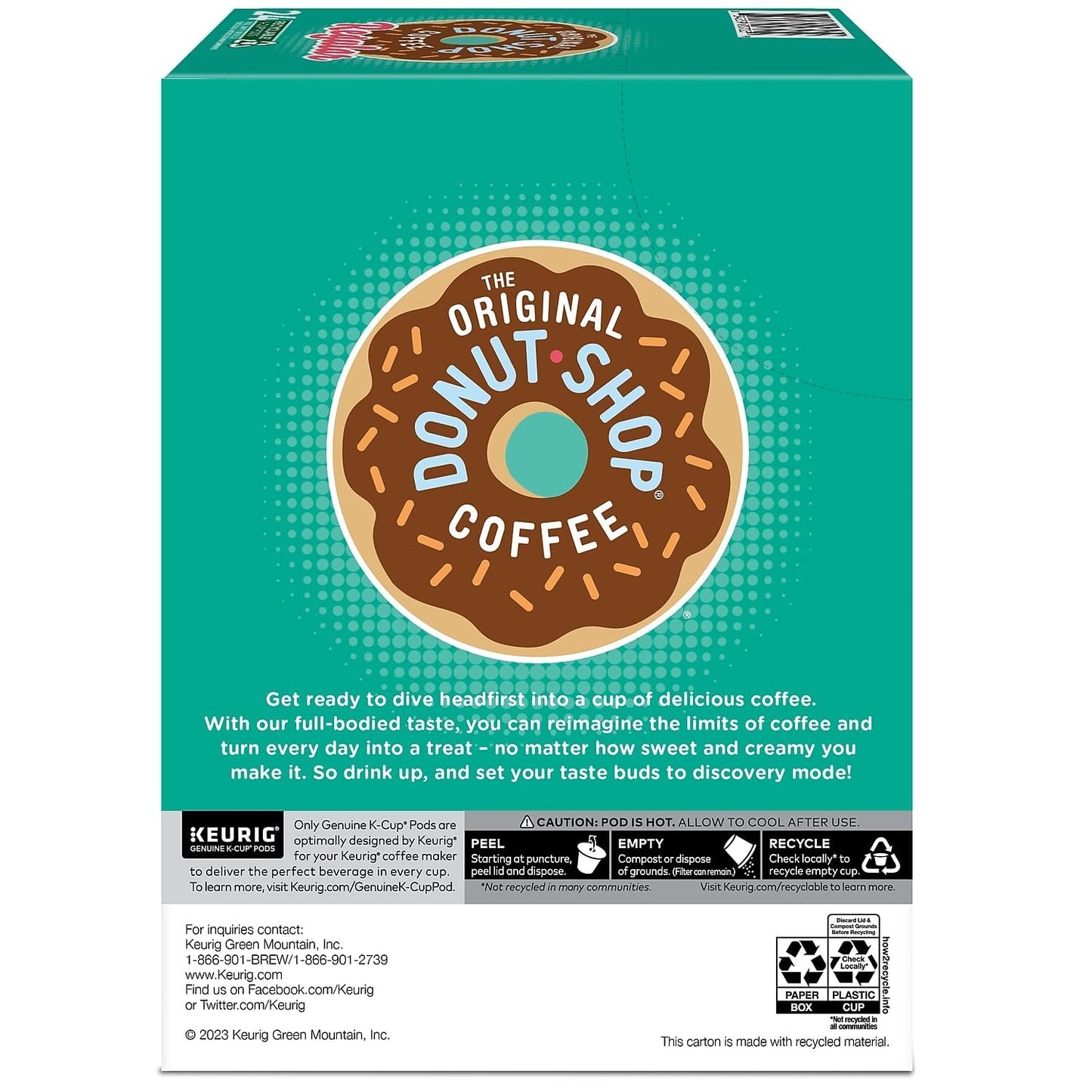 Original Donut Shop K-Cup Pods - Medium Roast Coffee, 96 Count | Single-Serve Convenience