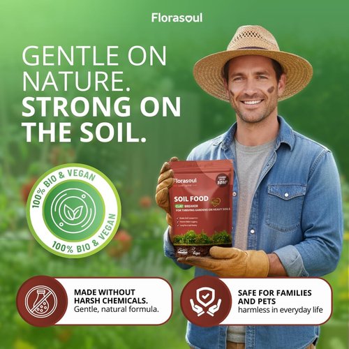 Florasoul® Clay Breaker Soil Amendment - Revitalize Heavy Clay & Compacted Soil (6.6 lbs) | Plant-Based Formula Enhances Drainage & Aeration