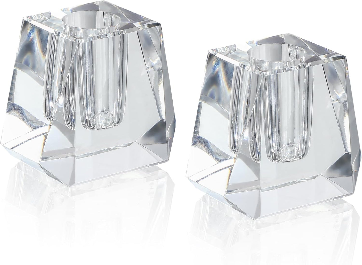 QFkris Crystal Pen Holder - Elegant 1.8" Glass Fountain Pen Stand for Desk | Perfect Gift for Students & Professionals
