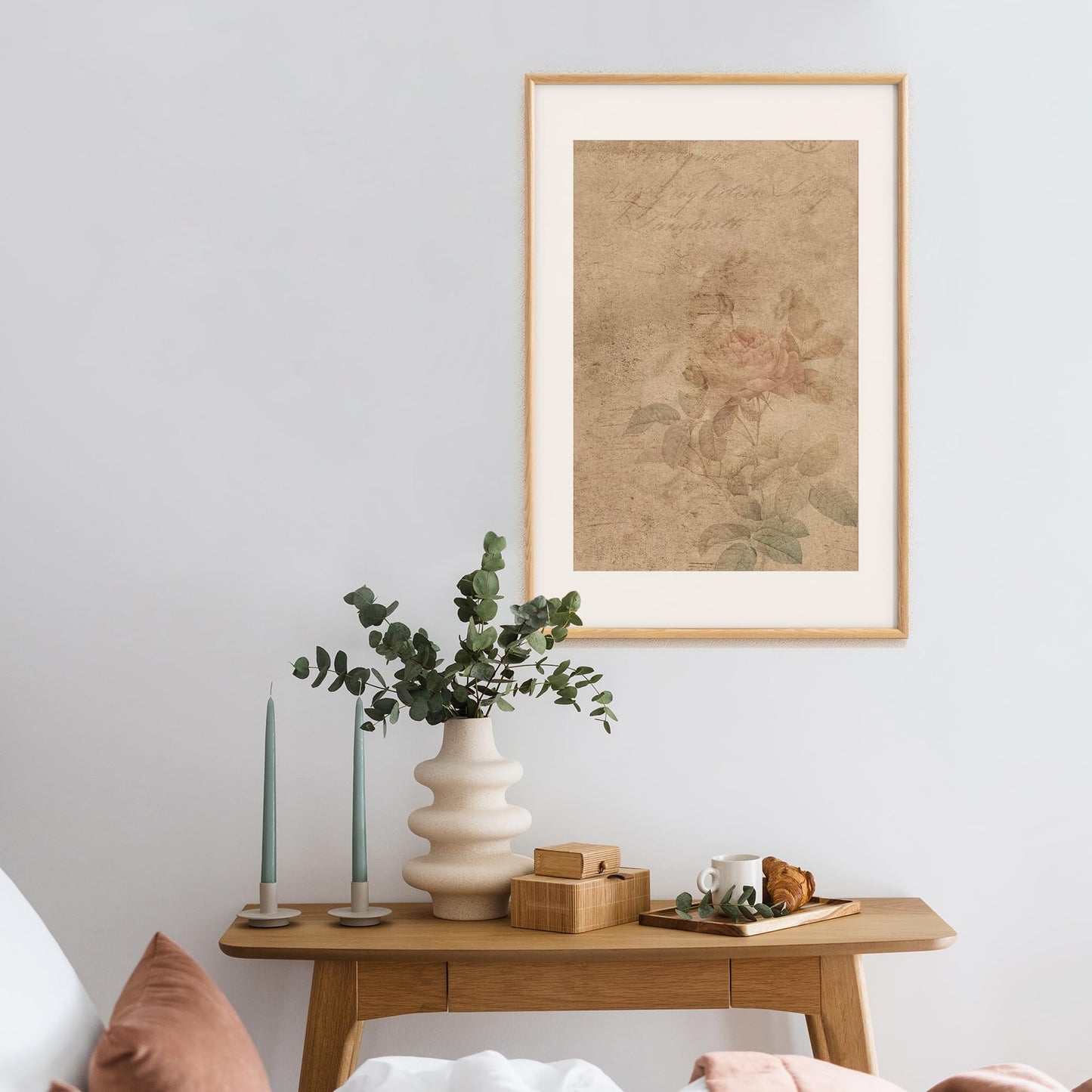Axeman 20x30 Wood Frame - 20 x 30 Picture Frame with Real Glass - 20x30 Poster Frame with Mat for 16x24 - Natural Ash Wood Photo Frame for Wall Mount Display