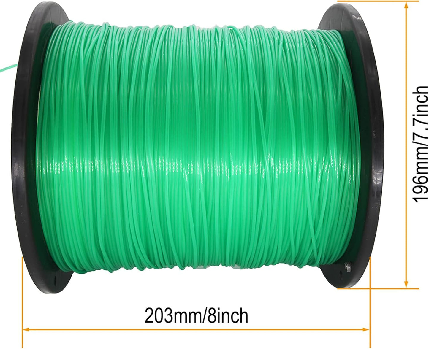 KAKO 080 Trimmer Line - Commercial Grade .080-Inch Round Weed Wacker String | 2000 Ft Green