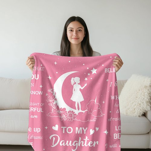 Daughter Gifts from Mom,Daughter Birthday Wearable Blanket,to My Daughter Blanket from Dad, Warm Birthday Gifts for Daughter, Daughter Gift for Thanksgiving Holiday Christmas New Year 2025, 47X71