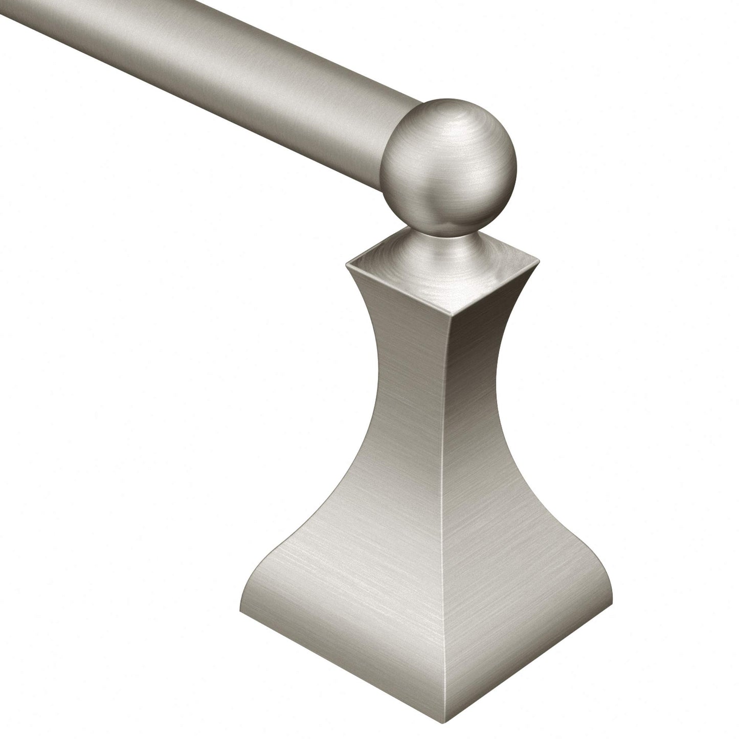 Moen DN8324BN Retreat Collection 24-Inch Bathroom Single -Towel Bar, Brushed Nickel with Moen DN8386BN Retreat Collection Bathroom Hand -Towel Ring with Hardware, Brushed Nickel