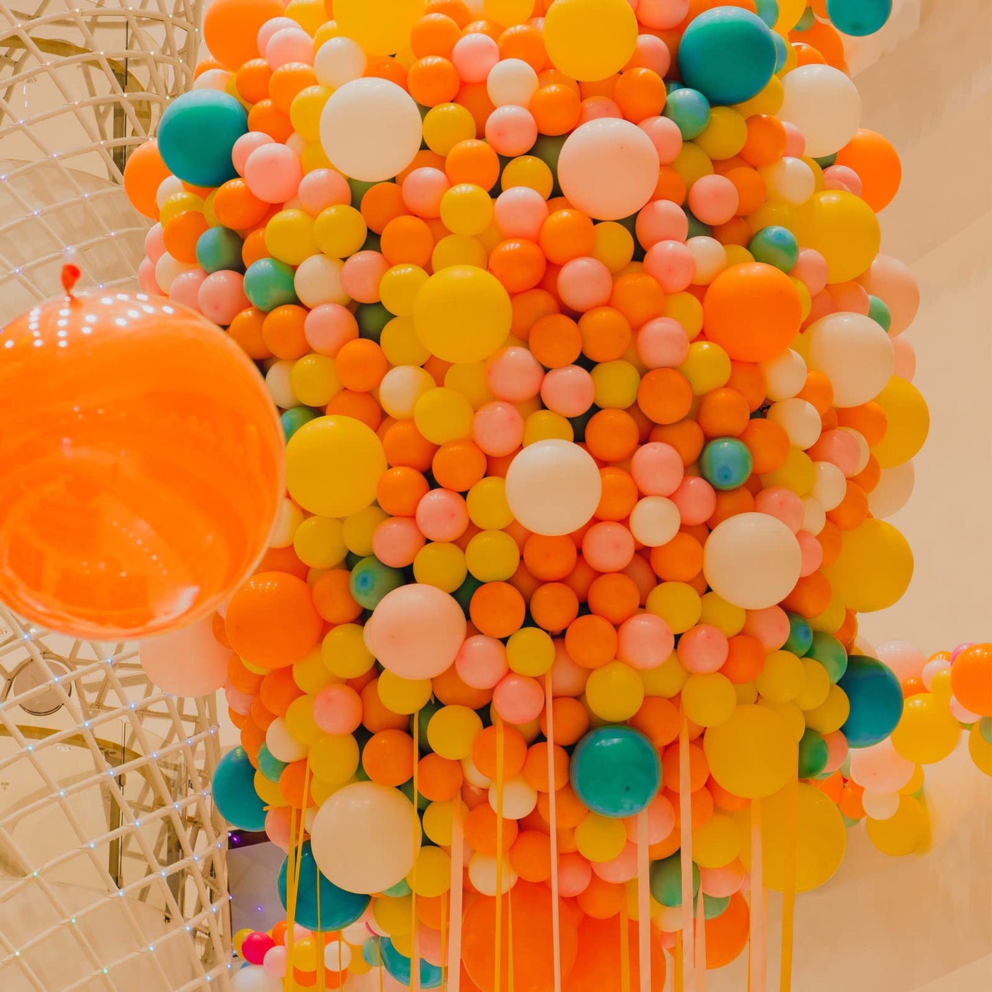 Orange Balloons 110Pcs, 5 Inch Small Latex Party Balloons, Mini Thick Orange Balloons for Birthday Wedding Baby Shower Decorations.