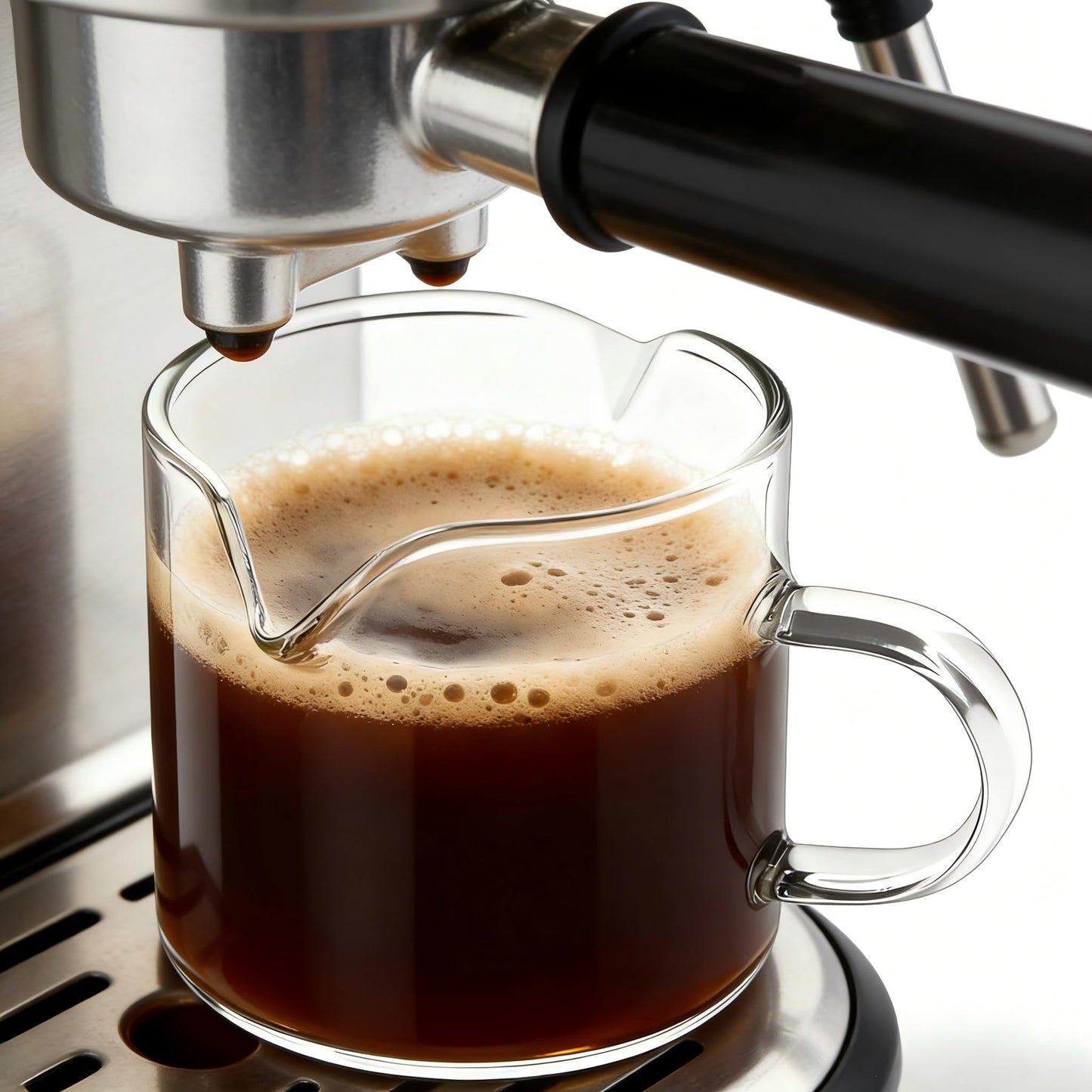 Supercenter Espresso Cups | 2-Pack,4 oz High-Transparency Glass Doubleshot Coffee Cups, Dishwasher Safe, Dual Pour Design