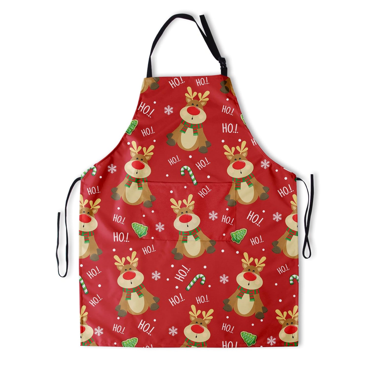 Granbey Chistmas Apron with 2 Pockets Holiday Kitchen Apron Christmas Elk Style Decoration Apron for Christmas Dinner Party Cooking Baking Crafting House Gift for Bakers Mom Dad Wife Husband